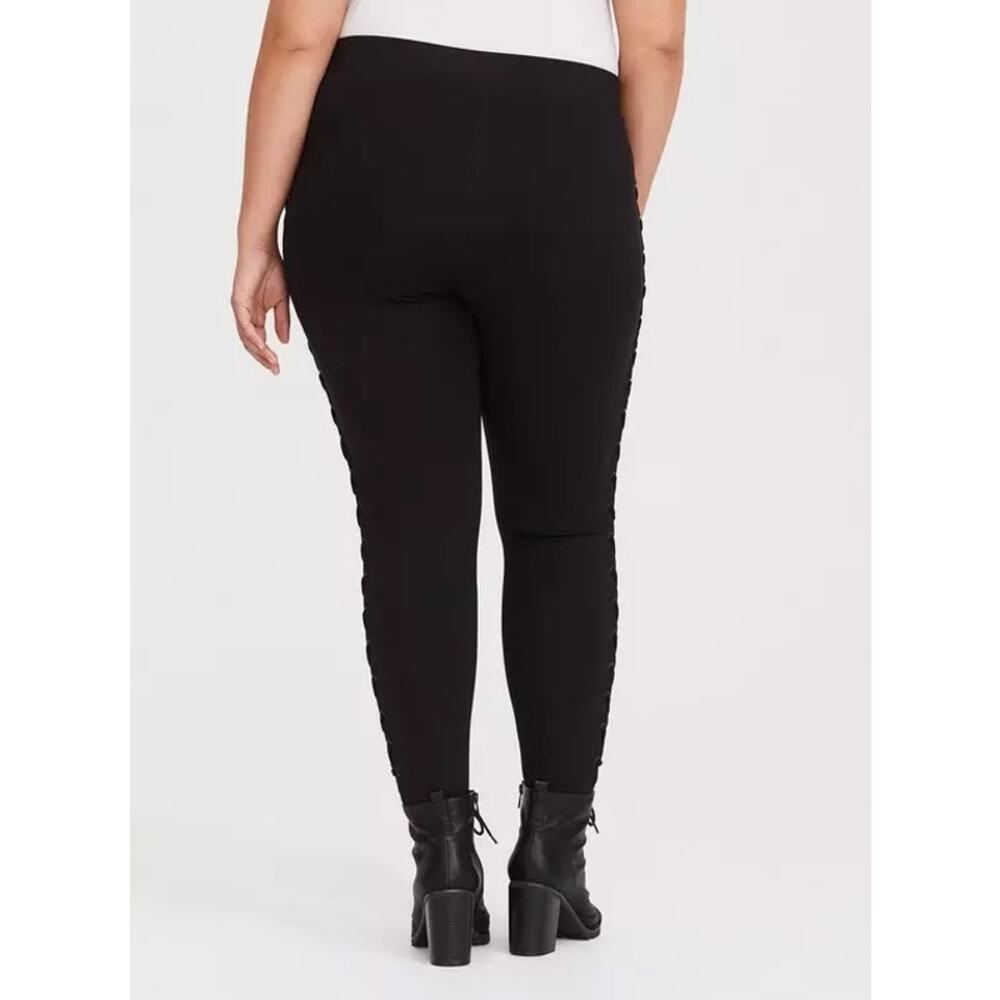 Torrid Pixie Pant Side Lattice Trim Leggings Tumm… - image 3